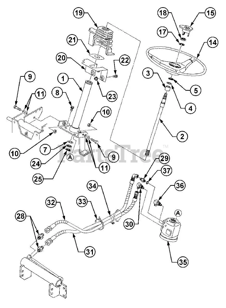 john deere lt150 steering diagram