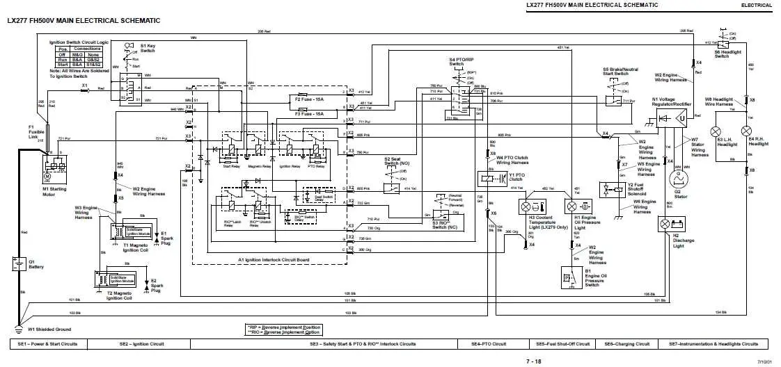 john deere lx279 wiring harness diagram