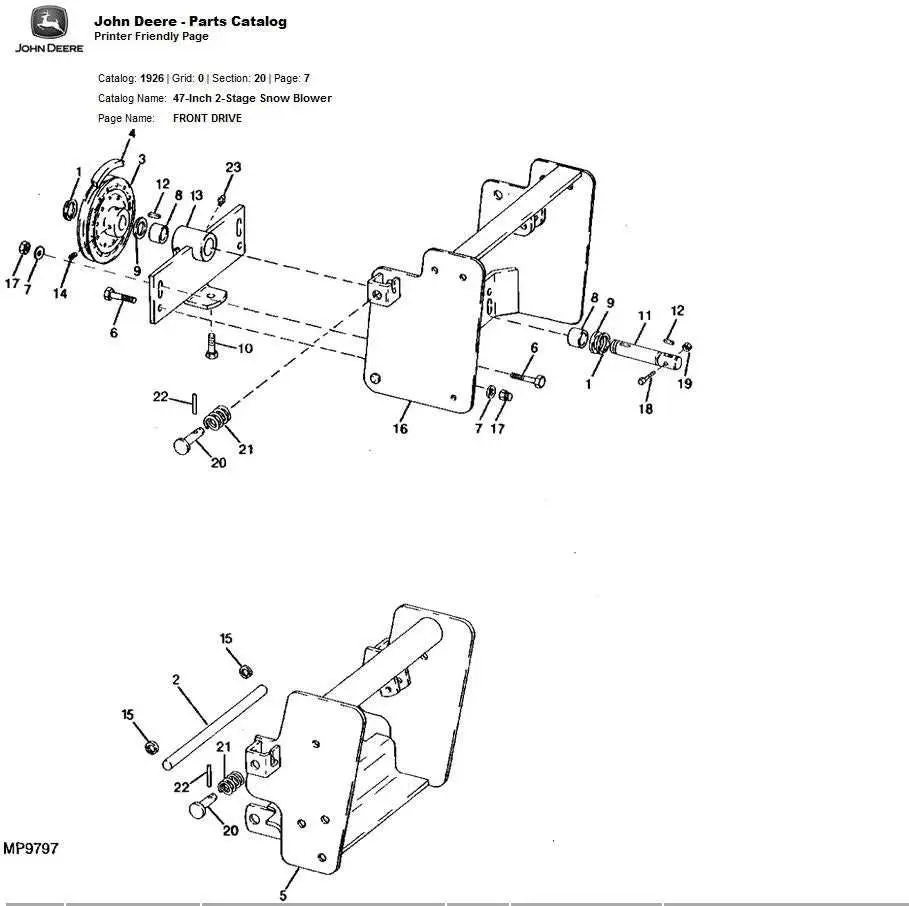 john deere model 47 snowblower for x590 parts diagram john deere model 47 snowblower for x590 parts diagram