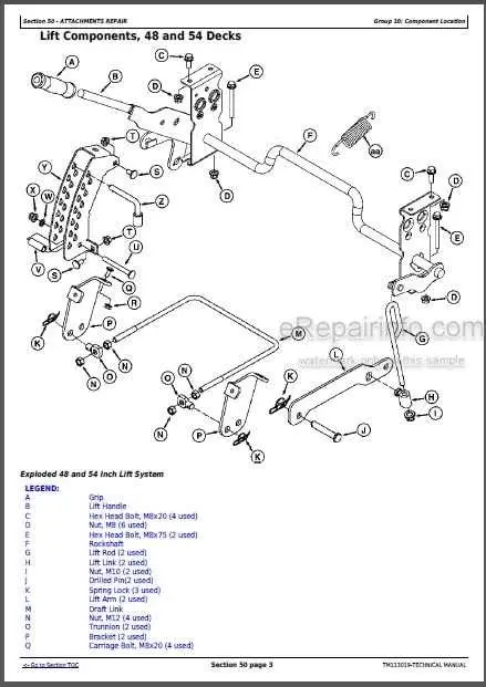 john deere mower tie rod steering diagram