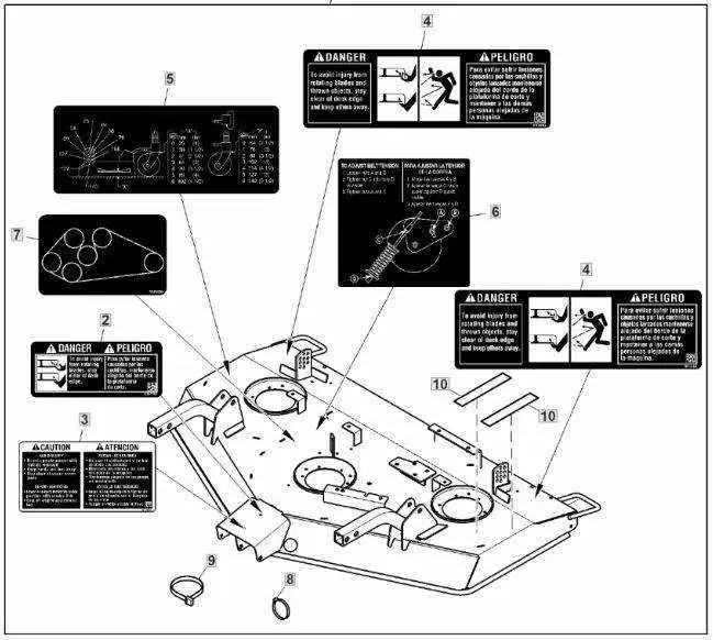 john deere mowing deck diagram am132874