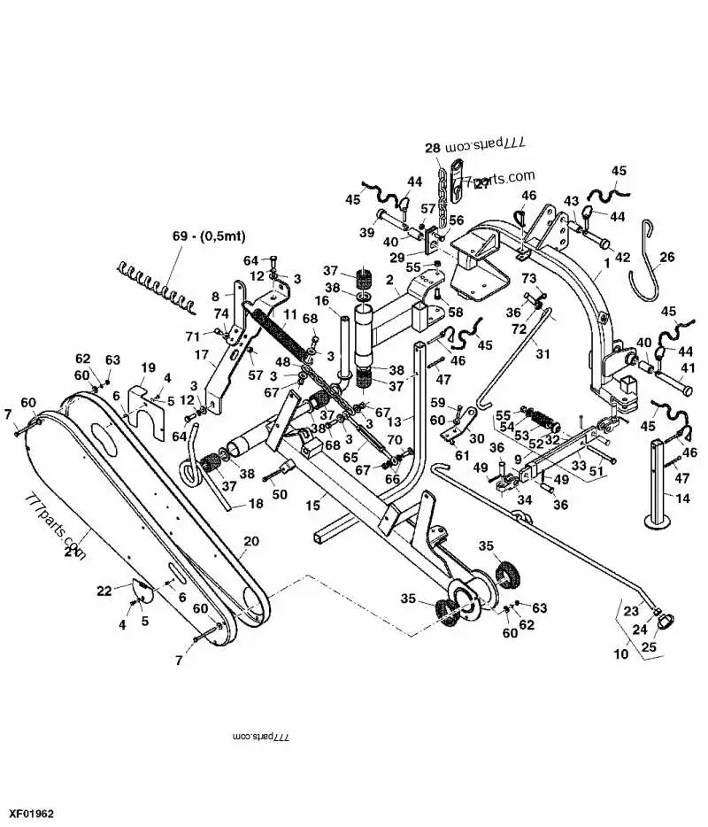 john deere parts diagram x500