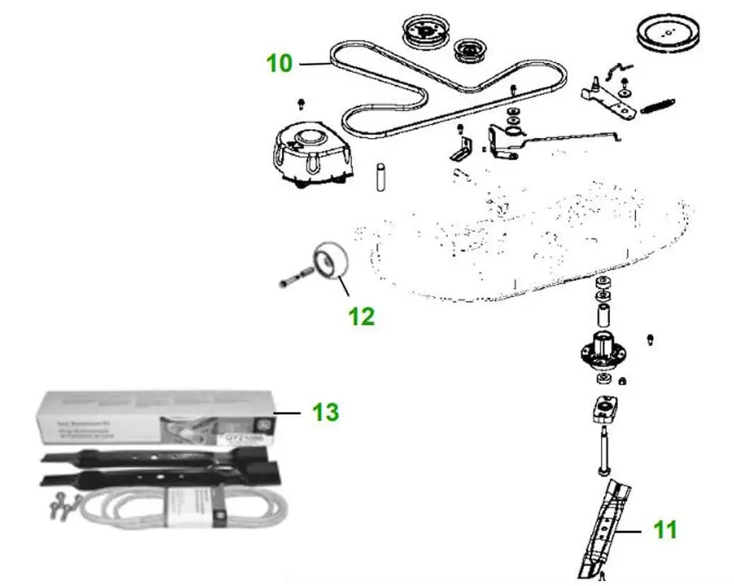 john deere s110 deck belt diagram