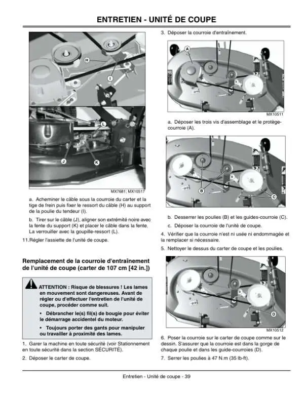 john deere sabre 1742 drive belt diagram