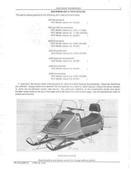 john deere snowmobile parts diagram