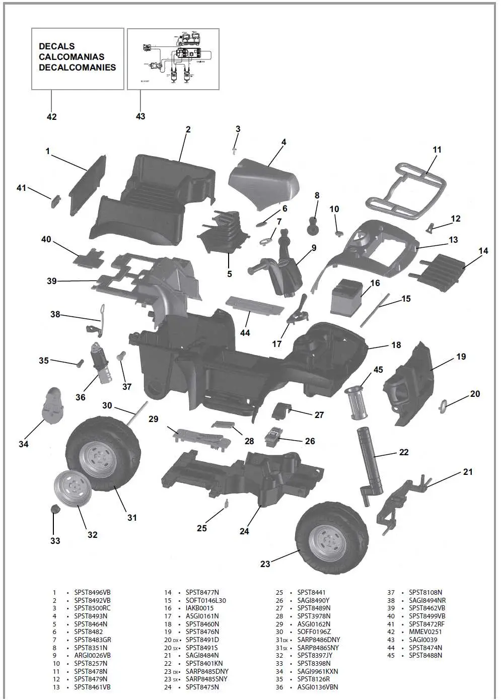 john deere trail buck 650 parts diagram