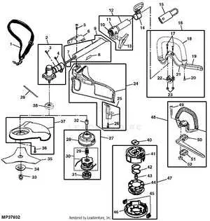 john deere trimmer parts diagram