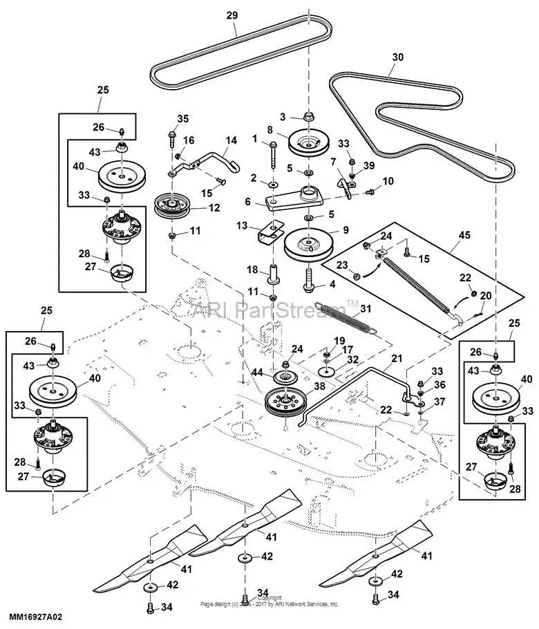john deere x300 mower parts diagram