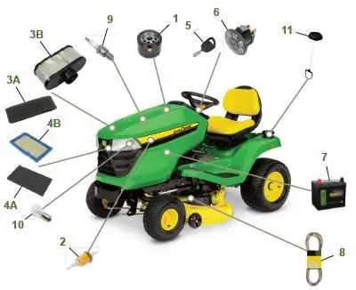 john deere x300 parts diagrams