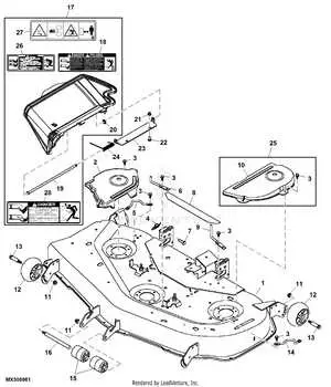 john deere x320 deck parts diagram