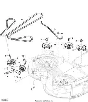 john deere x330 deck belt diagram