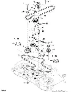 john deere x380 deck belt diagram