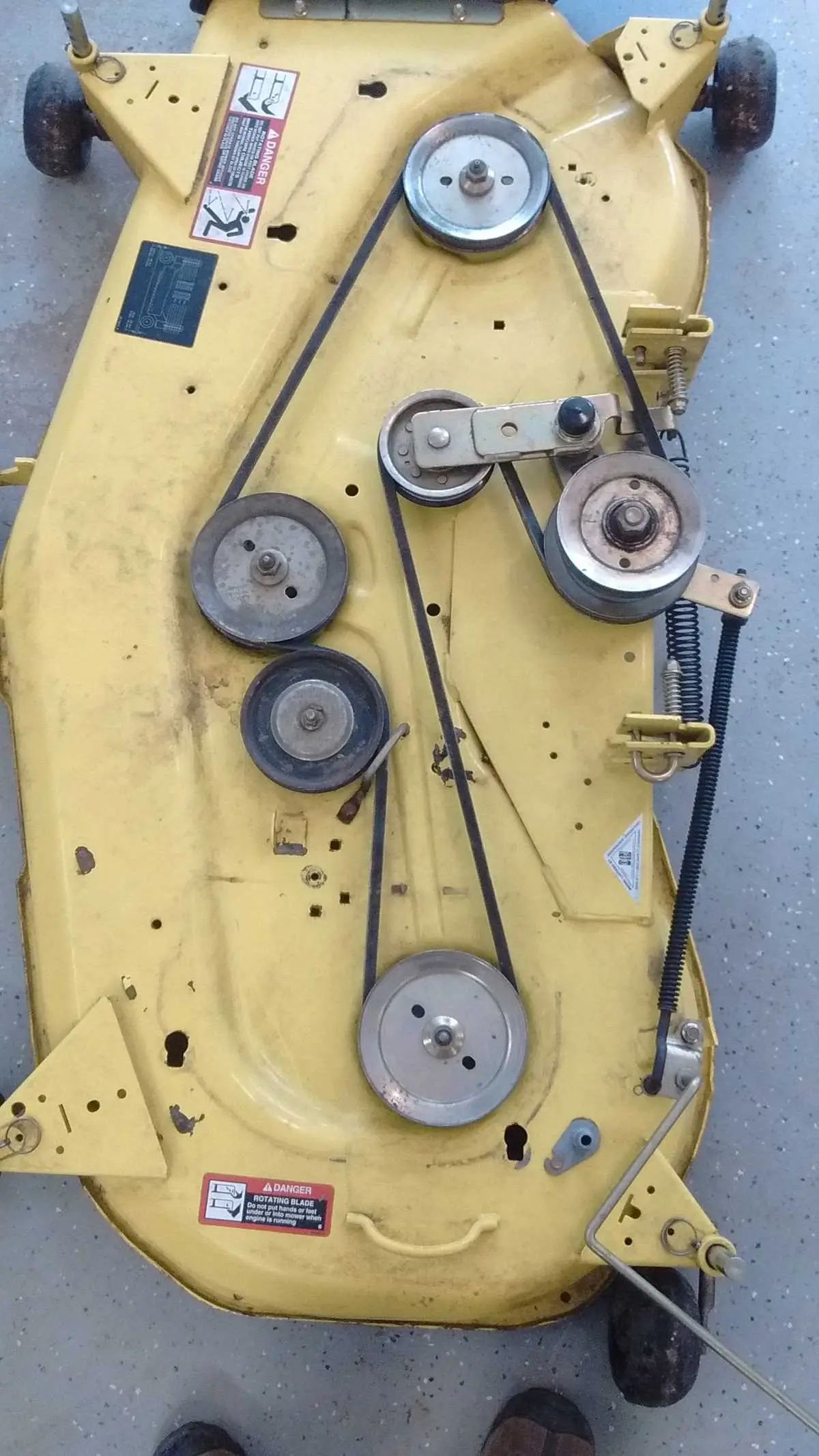 john deere x540 mower deck belt diagram