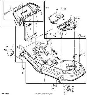 john deere z425 deck parts diagram