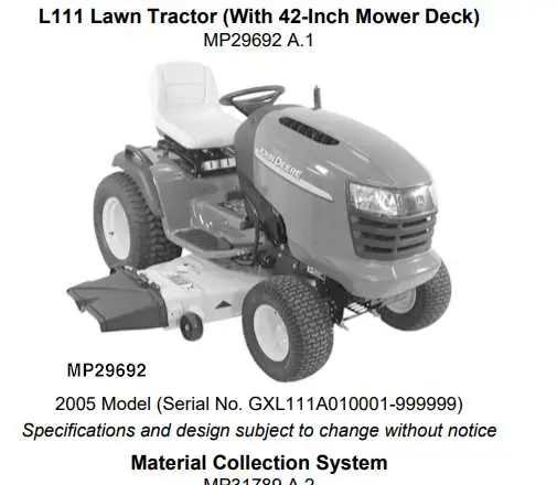 l111 john deere belt diagram