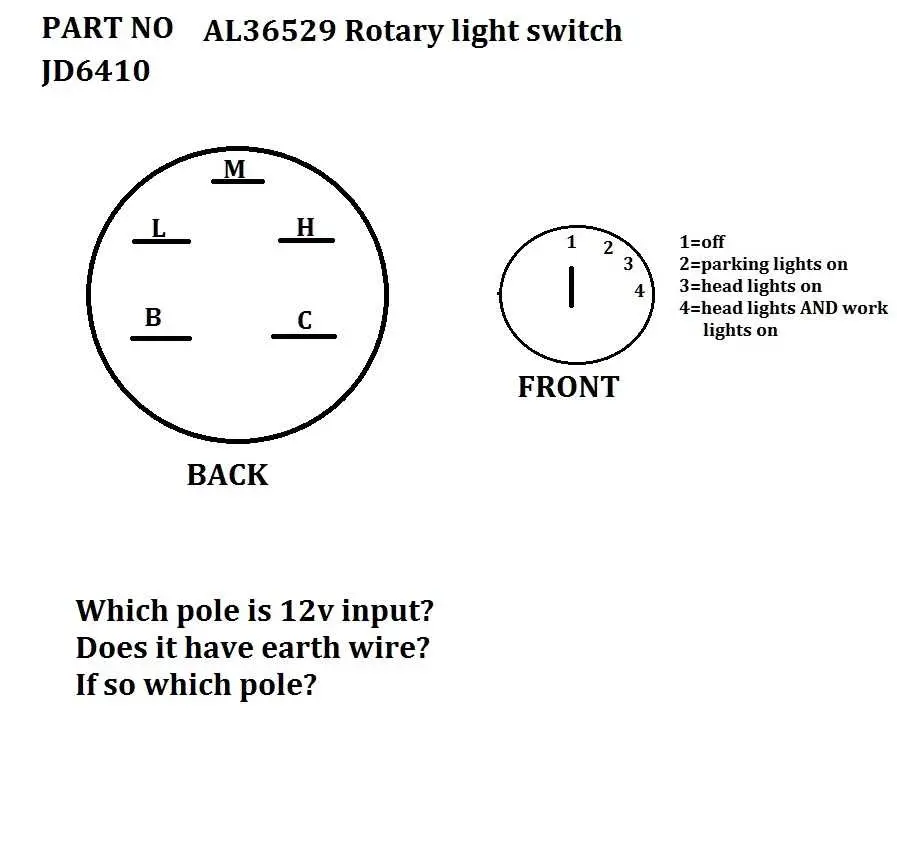 lighting system diagram on a 4640 john deere tractor