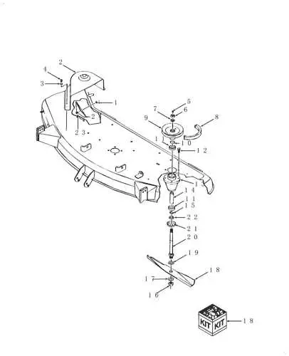 parts diagram for john deere mower deck