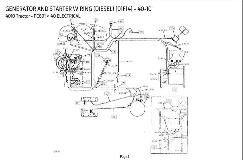 wiring diagram for 12 vote 3010 john deere tractor