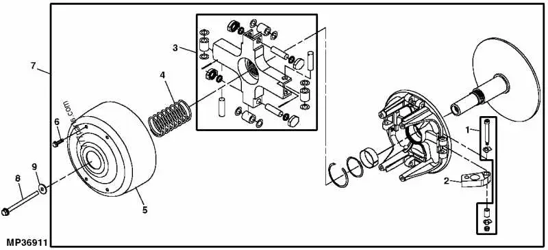 john deere gator clutch parts diagram