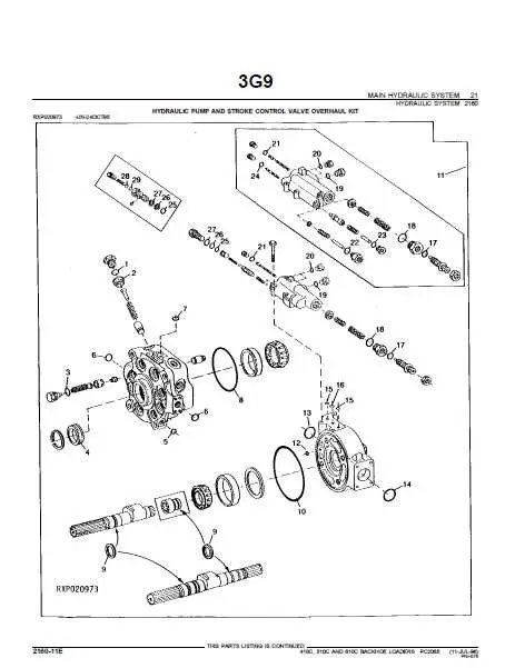 john deere 510 backhoe parts diagram