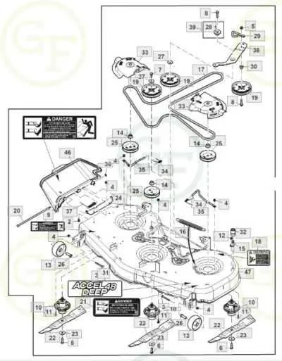 john deere ez track belt diagram