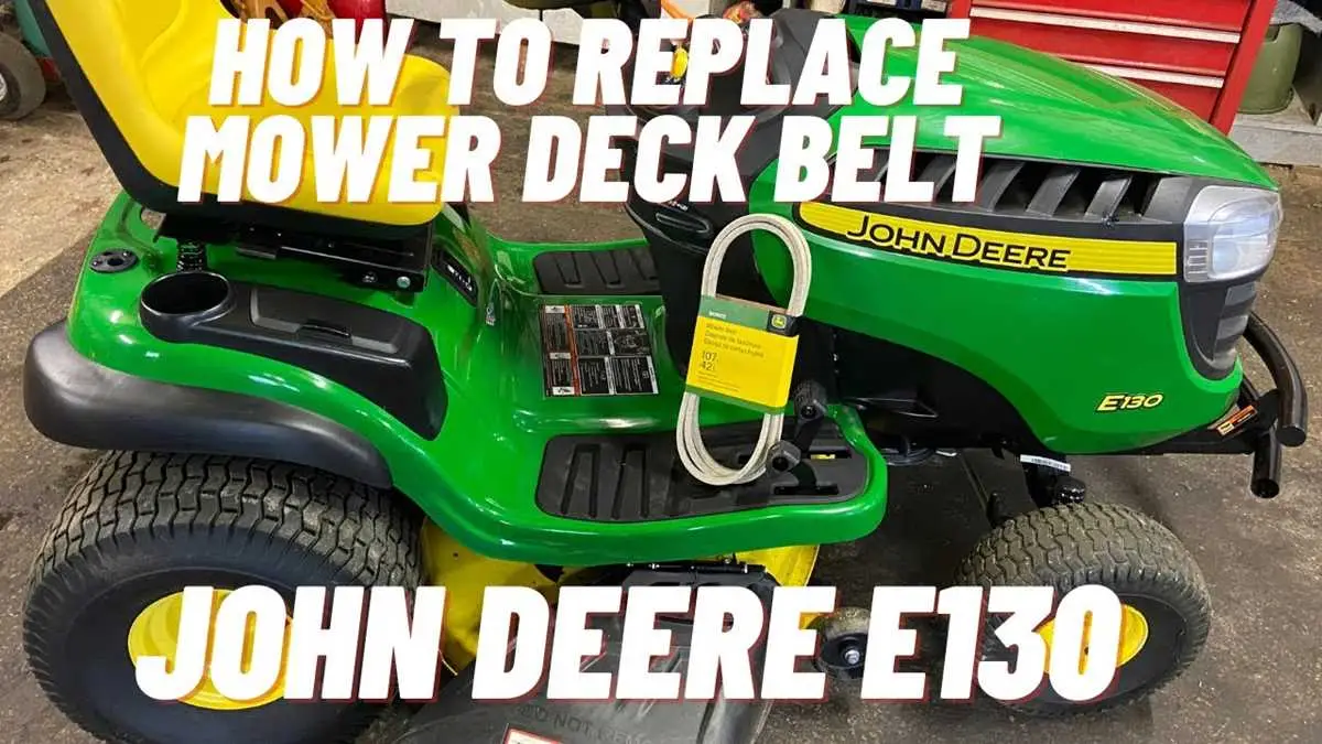 john deere e130 drive belt diagram