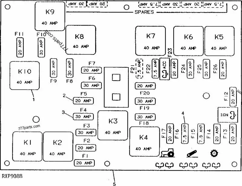 john deere 4960 fuse diagram