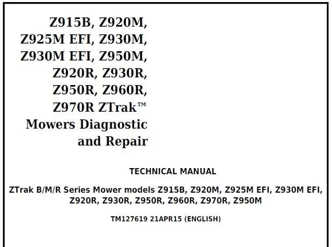 john deere z930r parts diagram