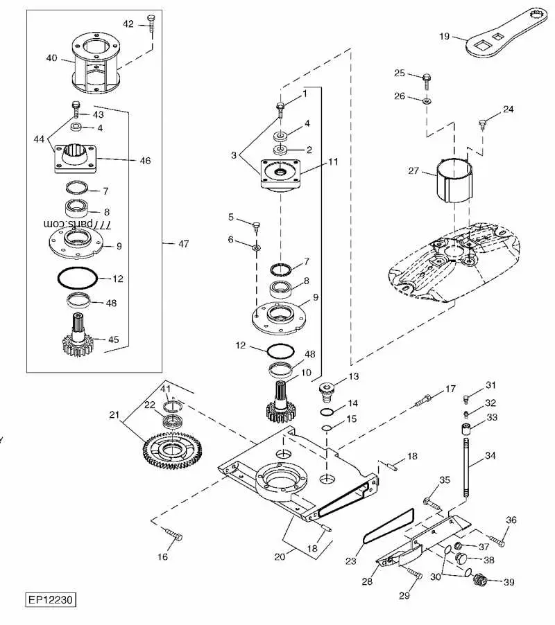 john deere 2243 parts diagram