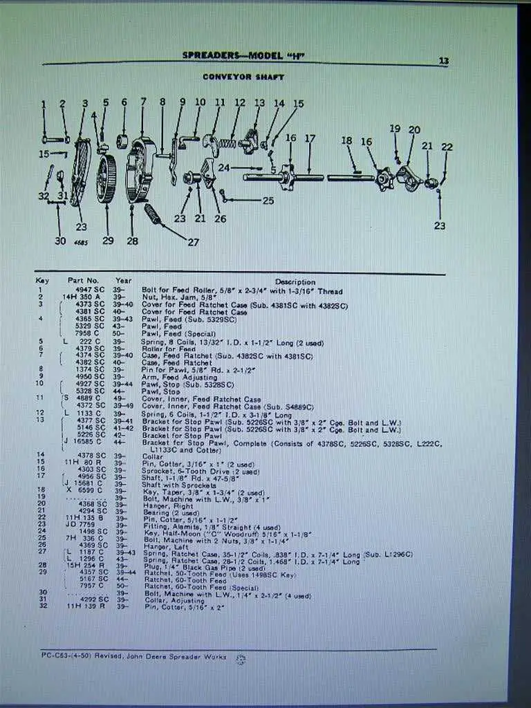 john deere h parts diagram
