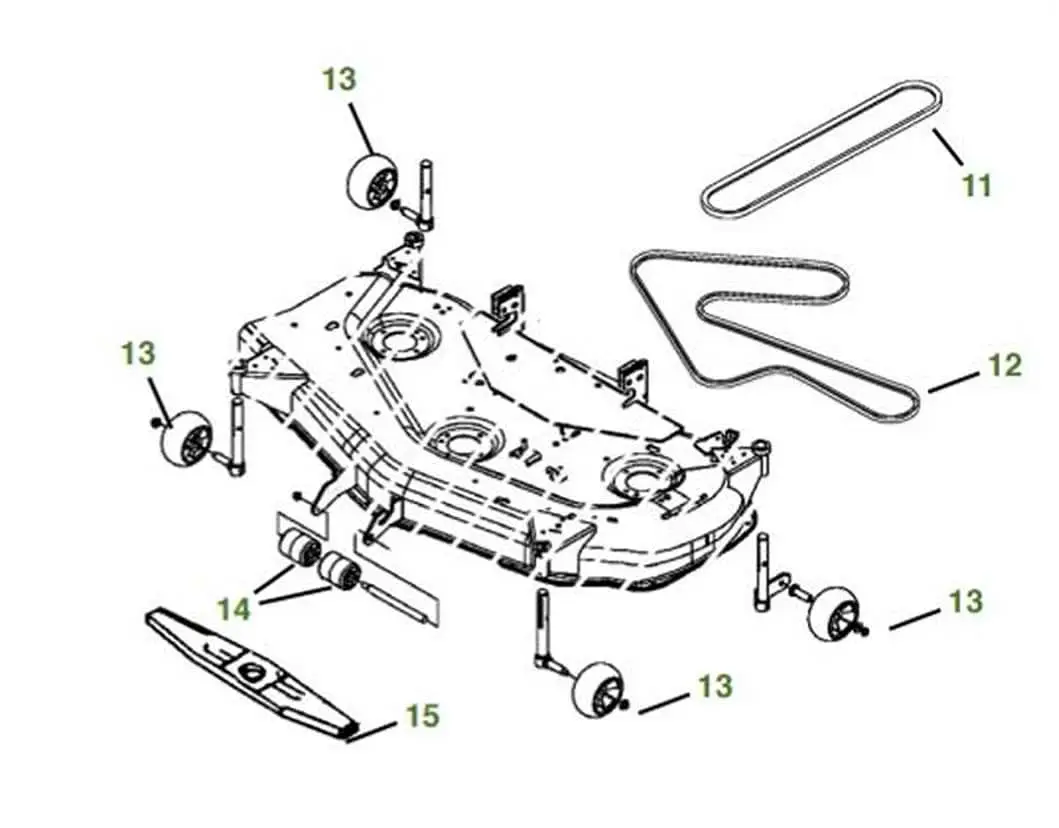 john deere x570 mower belt diagram