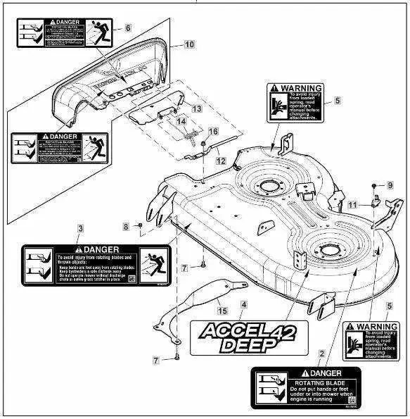 john deere gt235 deck parts diagram
