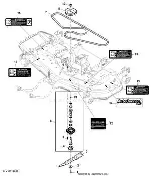 belt diagram for john deere 54 inch mower deck