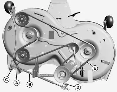 john deere lawn mower la130 belt diagram