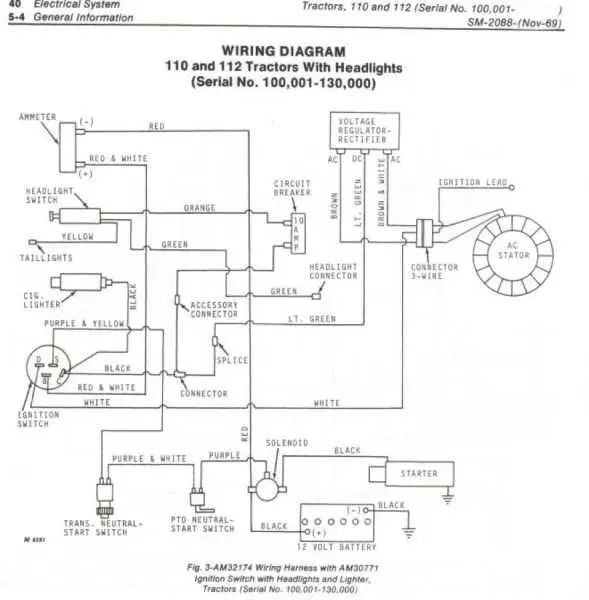 john deere 1971 110 schematic wiring diagram john deere 1971 110 schematic wiring diagram
