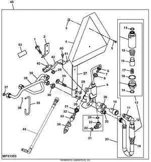 john deere 4400 exploded lights diagram