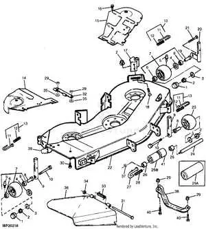john deere 425 48 deck belt diagram