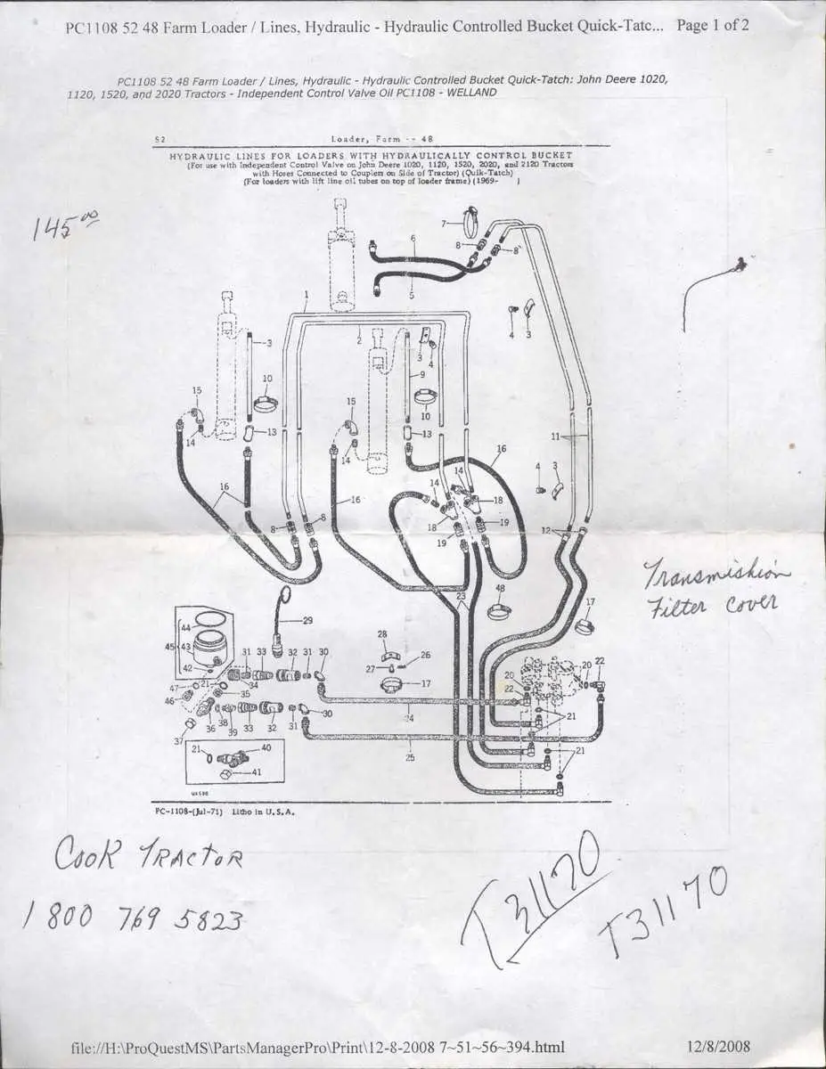 john deere 1020 wiring diagram