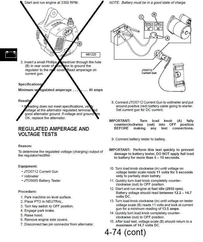 john deere tractor alternator wiring diagram
