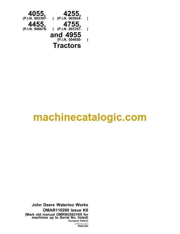 john deere 4455 parts diagram