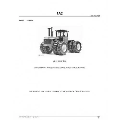 john deere 8630 parts diagram