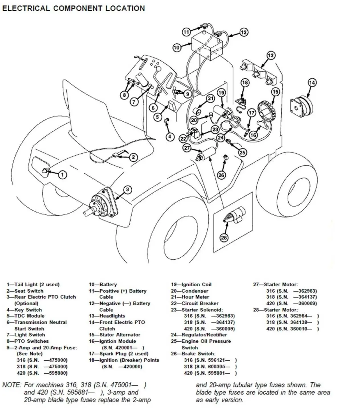 john deere parts diagram 318