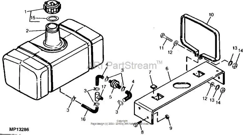 diagram fo a john deere hydro 185 mower