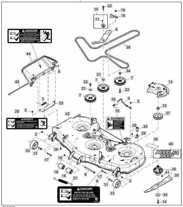 diagram of belt on john deere mower