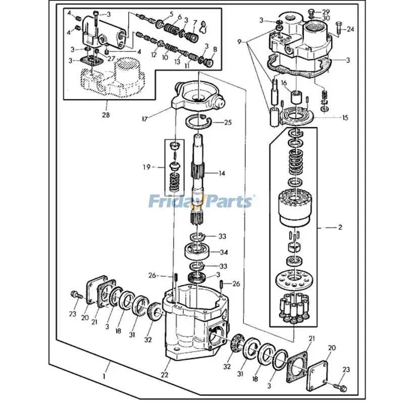 diagrama sistema hidr&aacute;ulico del tractor john deere