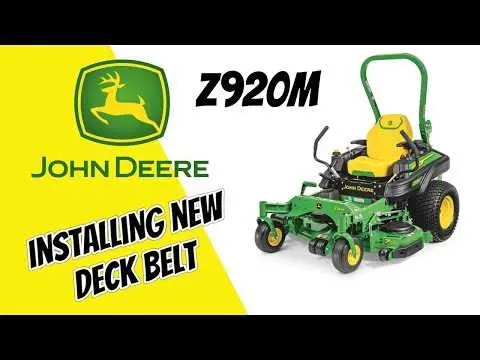 john deere z920m belt diagram