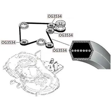 john deere x300r belt diagram