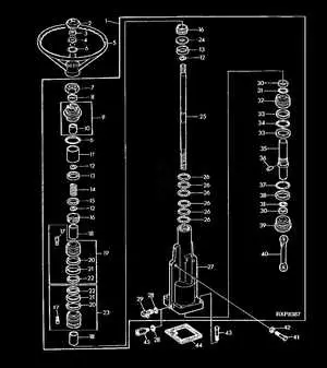 john deere 2240 steering parts diagram