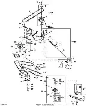 john deere 54 hd mower deck belt diagram