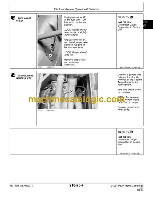 john deere 9400 combine wiring diagram